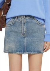 Givenchy Skirt In Denim With Chain Details