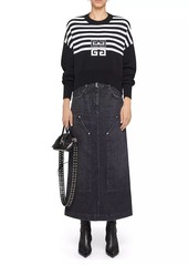 Givenchy Skirt In Denim With Patches