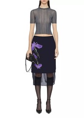 Givenchy Skirt in Floral Devore Satin Jersey