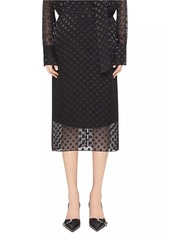 Givenchy Skirt in Polka Dots Devore Satin