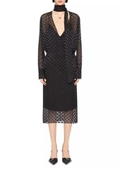 Givenchy Skirt in Polka Dots Devore Satin