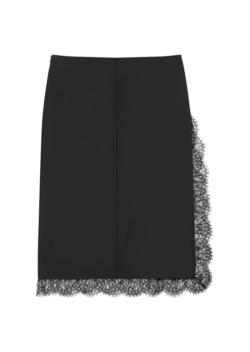 Givenchy Skirt in Wool and Mohair with Lace