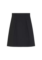 Givenchy Skirt with Buttons in Tricotine Wool