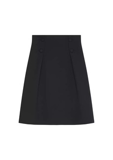 Givenchy Skirt with Buttons in Tricotine Wool