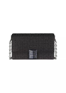 Givenchy Small 4G Crossbody Bag In Satin With 4G Studs, Strass And Chain