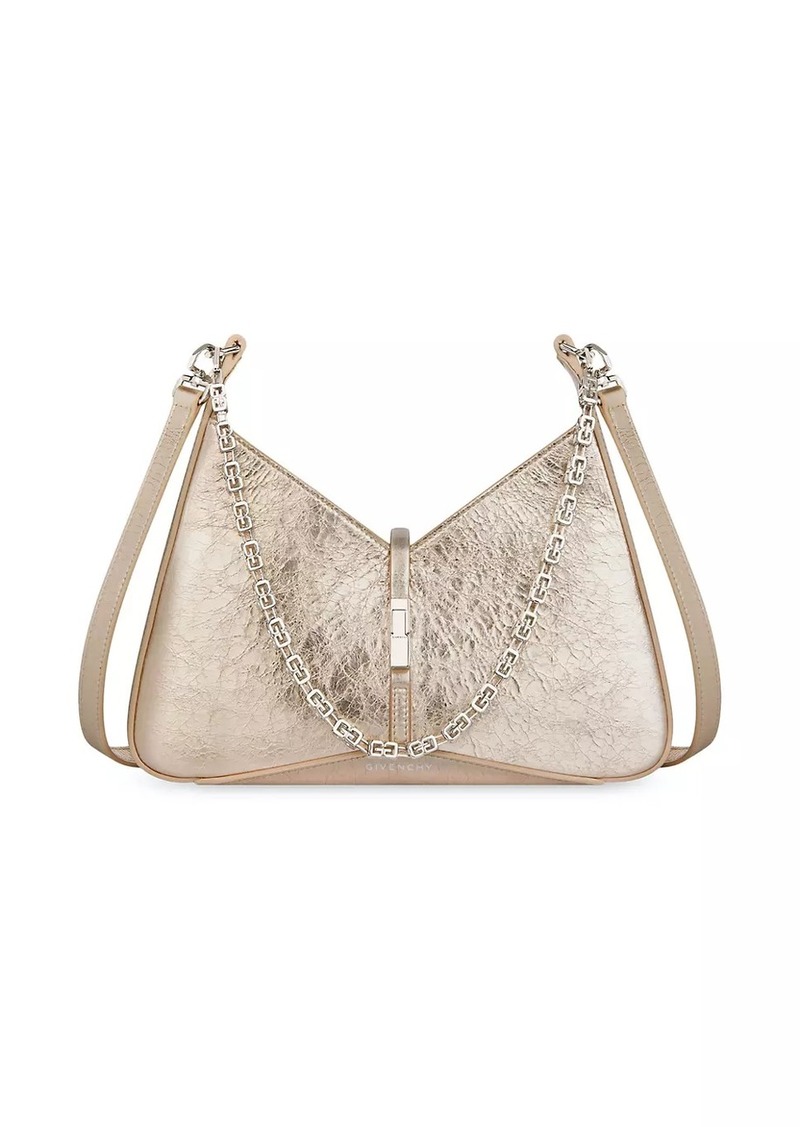 Givenchy Small Cut Out Shoulder Bag In Laminated Leather With Chain