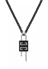 Givenchy Small Lock Necklace In Metal With Crystals