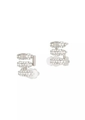 Givenchy Stitch Clip Earrings In Metal With Crystals