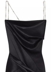 Givenchy Straps Dress in Satin with Pearls & Crystals