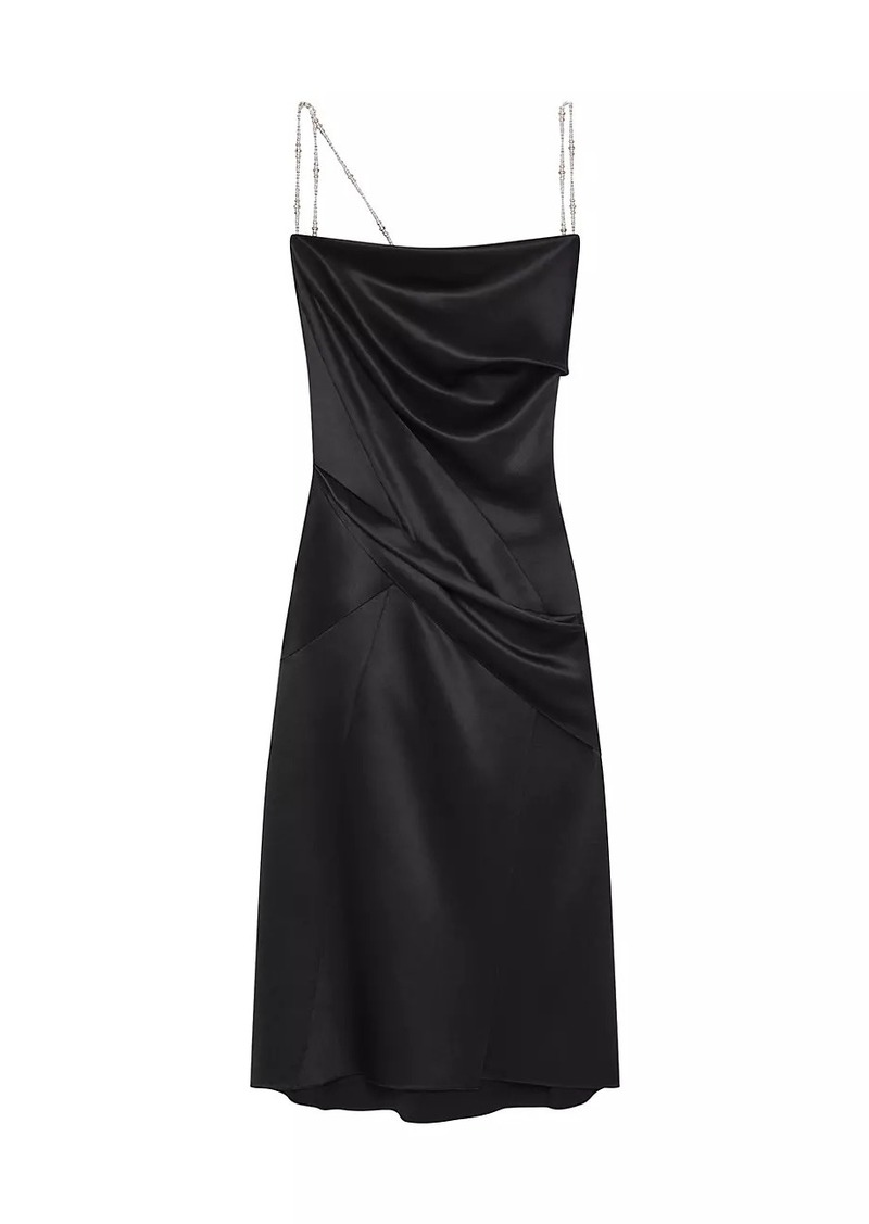 Givenchy Straps Dress in Satin with Pearls & Crystals