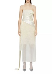 Givenchy Straps Dress in Silk Muslin with Embroidered Flowers