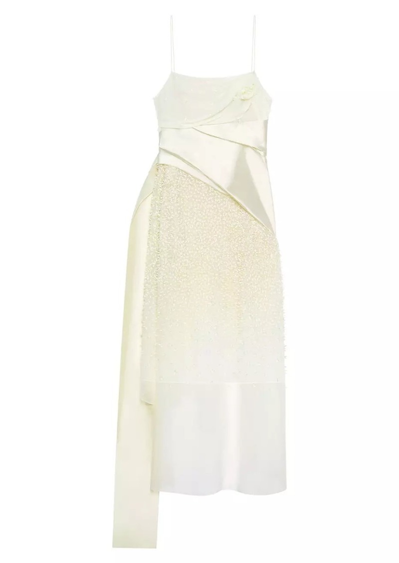 Givenchy Straps Dress in Silk Muslin with Embroidered Flowers