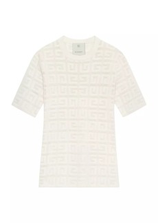 Givenchy Sweater In 4G Jacquard With Short Sleeves