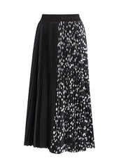 Givenchy Two-Tone Pleated Midi Skirt