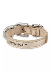 Givenchy Voyou Bracelet In Laminated Leather And Metal