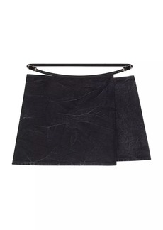 Givenchy Voyou Wrap Skirt in Denim