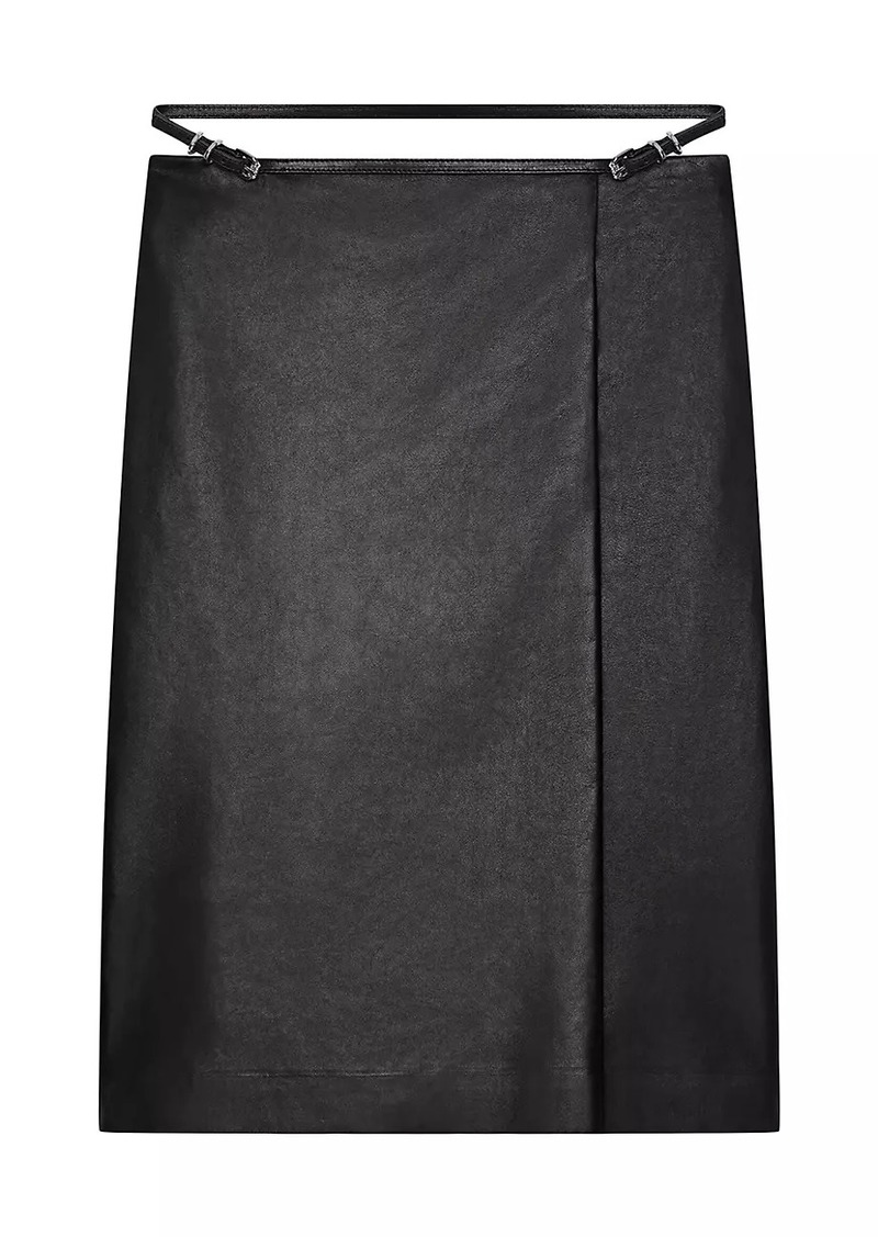 Givenchy Voyou Wrap Skirt in Leather