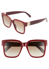 Women's Givenchy 53mm Square Sunglasses - Opal Burgandy/ Brown Gradient