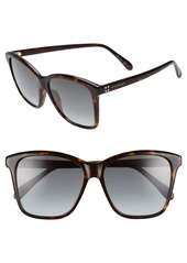 Givenchy 55mm Gradient Square Sunglasses in Dark Havana at Nordstrom