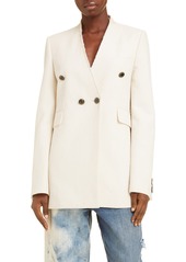 Women's Givenchy Collarless Double Breasted Jacket