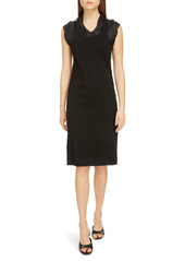 Givenchy Logo Jacquard Trim Sheath Dress in Black at Nordstrom