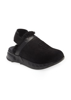 Givenchy Marshmallow Genuine Shearling Lined Clog in Black at Nordstrom