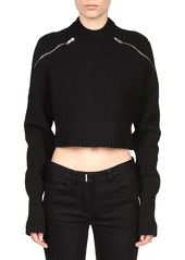 Givenchy Zip Detail Cropped Sweater