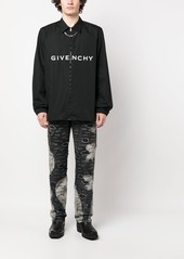 Givenchy zip-up logo-print shirt