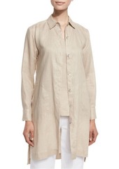 Go Silk Plus Size Long-Sleeve Linen Duster Coat