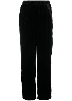 Gold Hawk velvet straight-leg trousers