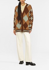 Golden Goose argyle-check knit cardigan