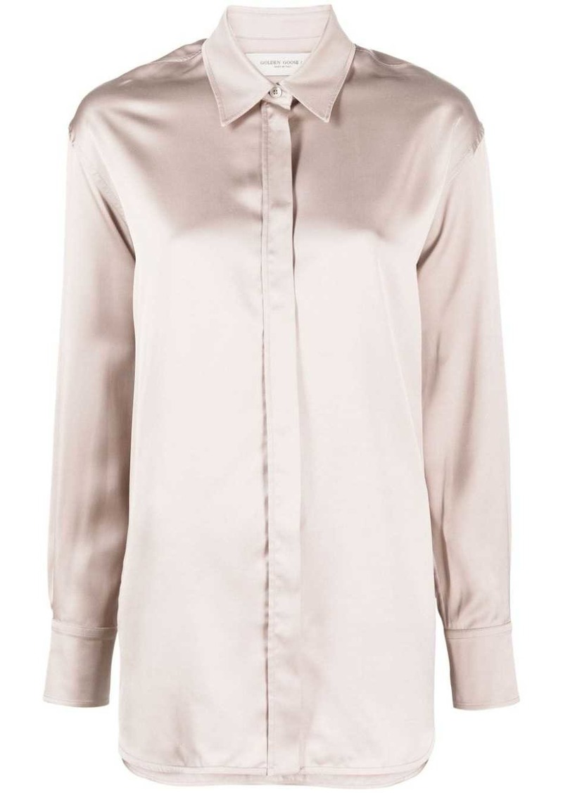 Golden Goose Batilda Boyfriend satin-finish shirt