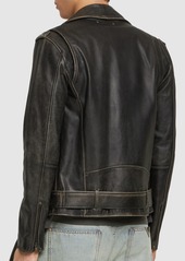 Golden Goose Chiodo Distressed Bull Leather Jacket