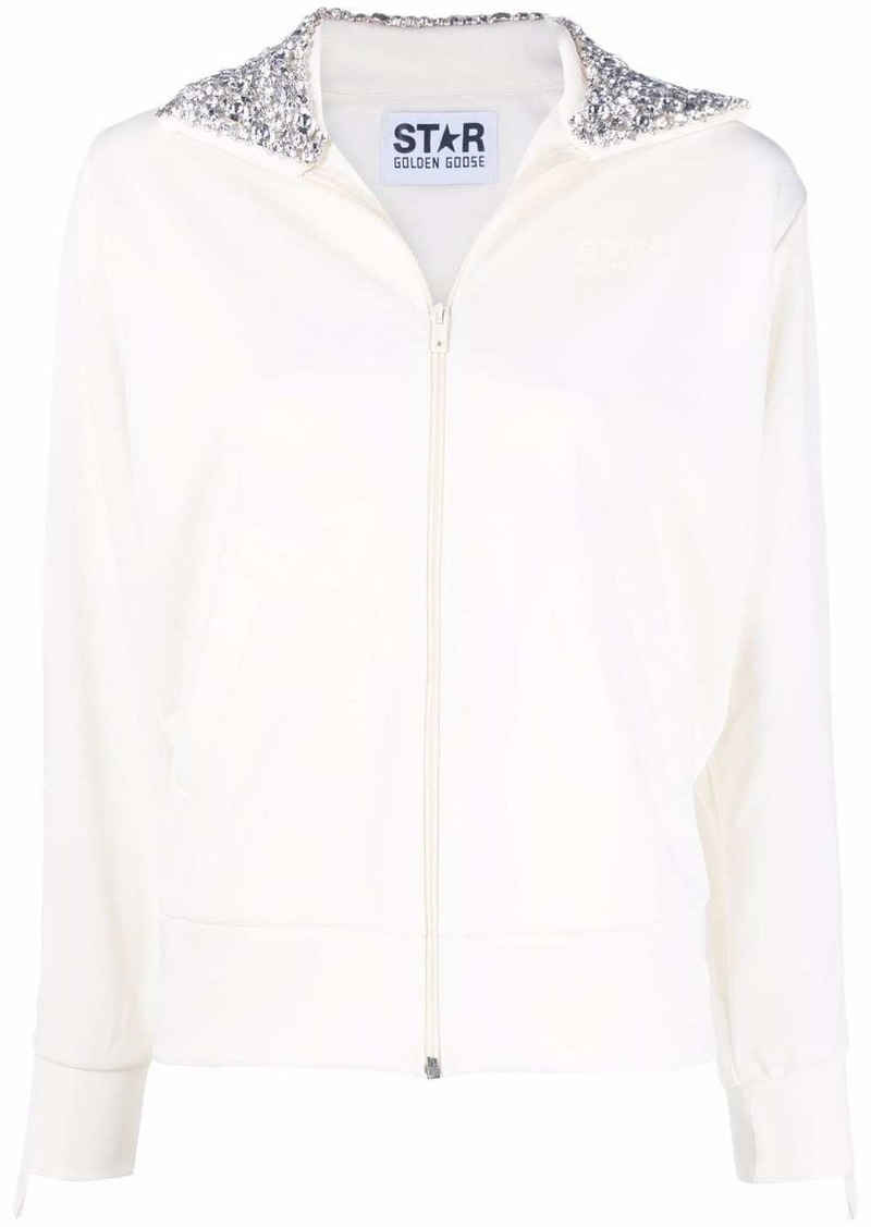 Golden Goose crystal-embellished zipped sweatshirt