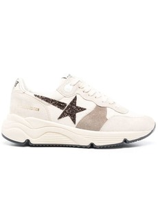 Golden Goose glitter star-patch suede sneakers