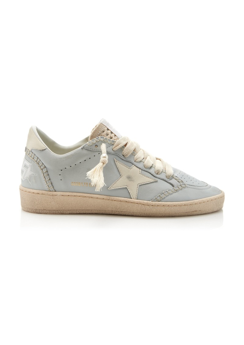 Golden Goose - Ball Star Macrame-Detailed Leather Sneakers - White - IT 41 - Moda Operandi