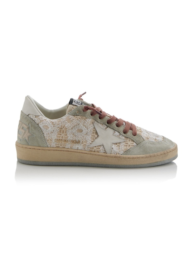 Golden Goose - Ball Star Macrame-Suede Sneakers - Neutral - IT 39 - Moda Operandi