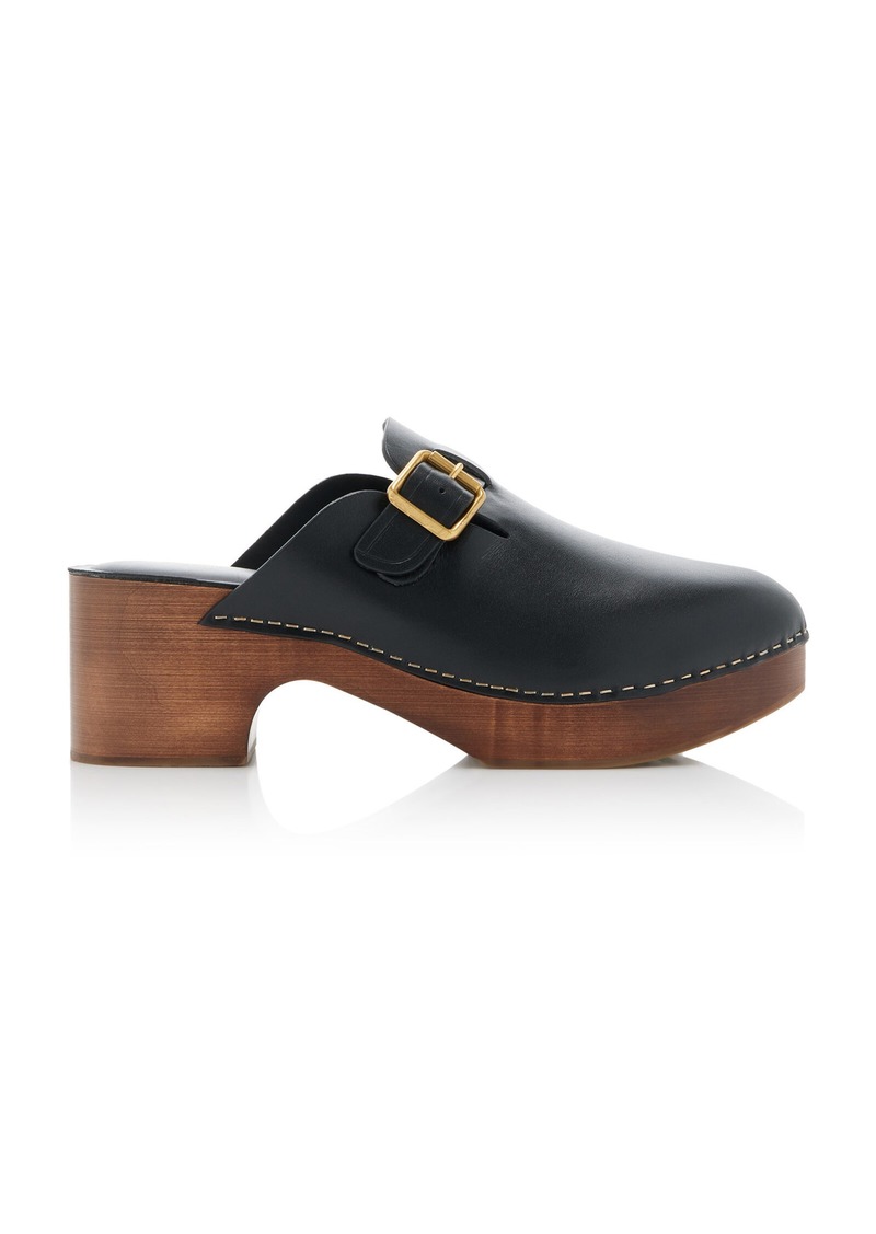 Golden Goose - Buckle-Detailed Leather Clogs - Black - IT 38 - Moda Operandi