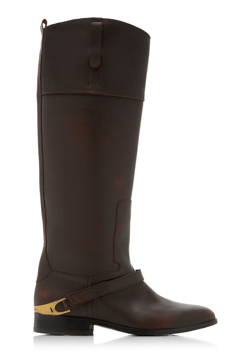 Golden Goose - Charlie Leather Western Boots - Brown - IT 41 - Moda Operandi