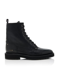 Golden Goose - Combat Leather Boots - Black - IT 36 - Moda Operandi