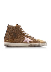 Golden Goose - Francy Leopard-Print Suede Sneakers - Animal - IT 40 - Moda Operandi