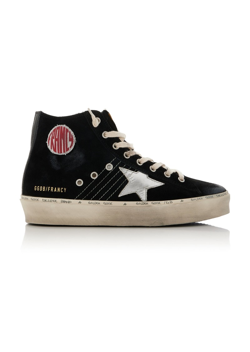 Golden Goose - Hi Francy Suede Platform Sneakers - Black - IT 39 - Moda Operandi