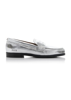 Golden Goose - Jerry Metallic Leather Loafers - Silver - IT 39 - Moda Operandi