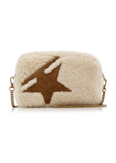 Golden Goose - Mini Star Shearling; Suede Crossbody Bag - White - OS - Moda Operandi