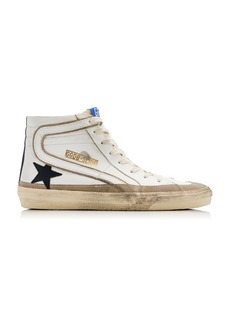 Golden Goose - Slide Leather Sneakers - White - IT 39 - Moda Operandi