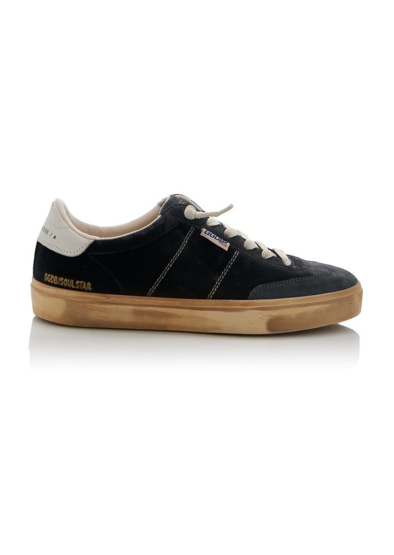 Golden Goose - Soul-Star Velvet Sneakers  - Grey - IT 37 - Moda Operandi