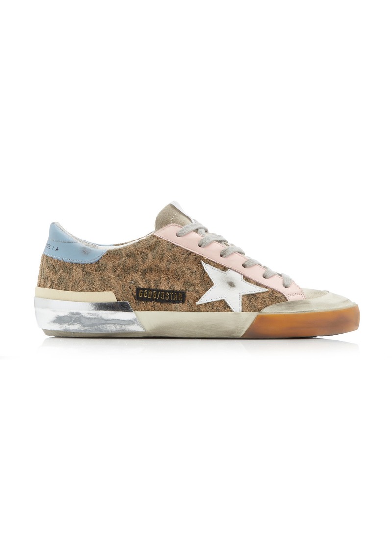 Golden Goose - Super-Star Penstar Leopard-Print Suede and Leather Sneakers - Brown - IT 36 - Moda Operandi