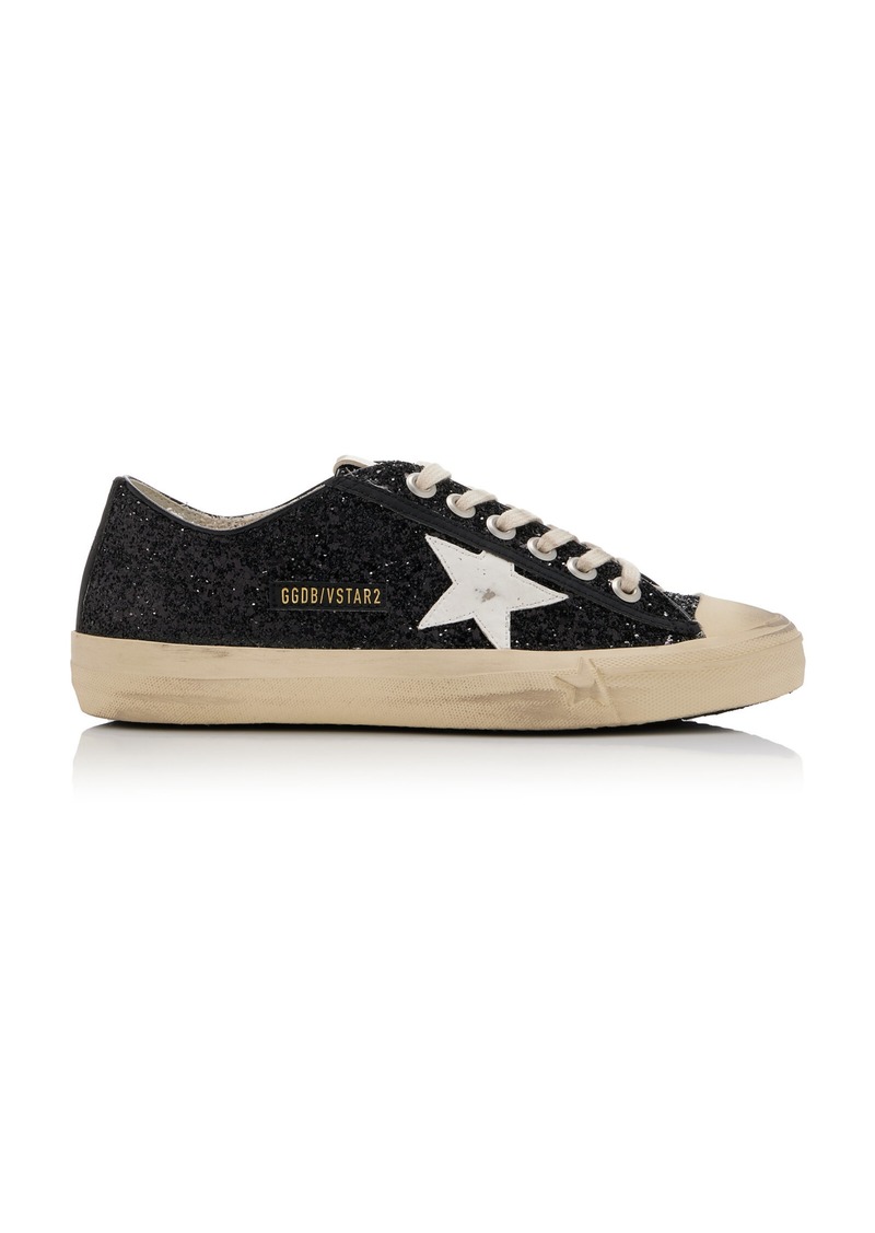 Golden Goose - V-Star Glittered Sneakers - Black - IT 38 - Moda Operandi