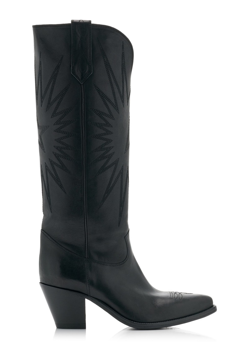 Golden Goose - Wish Star Francesca Leather Western Boots - Black - IT 37 - Moda Operandi