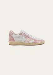 Golden Goose Ballstar Bicolor Leather Low-Top Sneakers